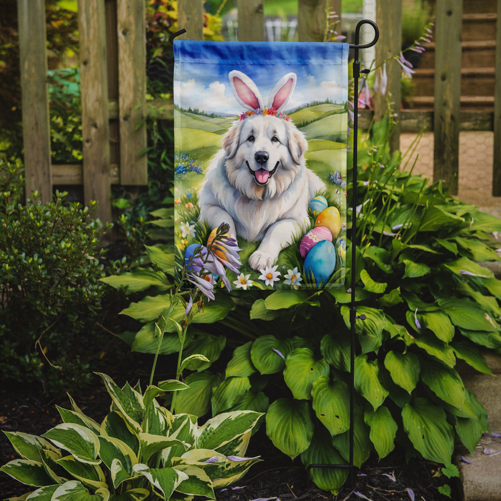 Great Pyrenees Easter Egg Hunt Garden Flag