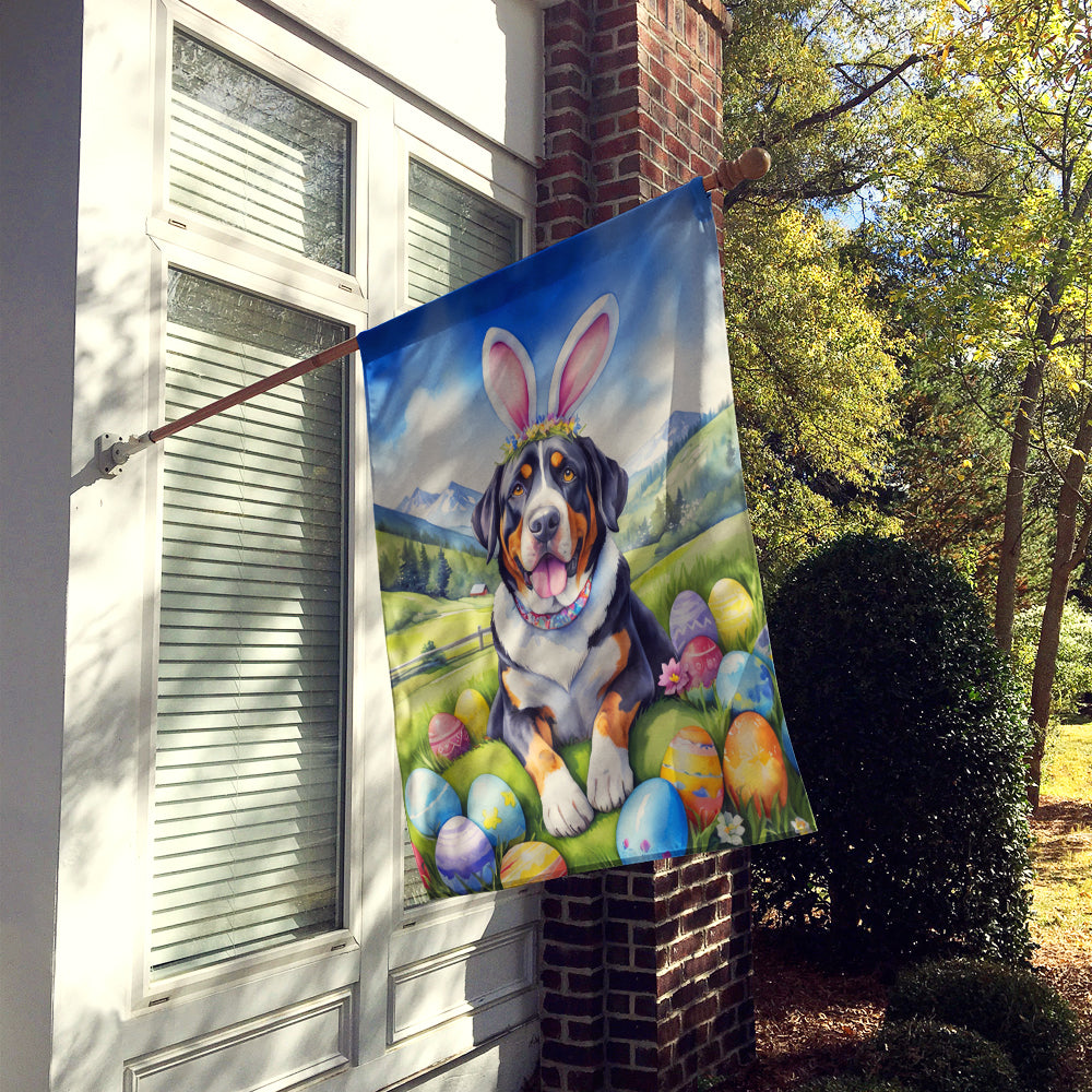 Greater Swiss Mountain Dog Easter Egg Hunt House Flag