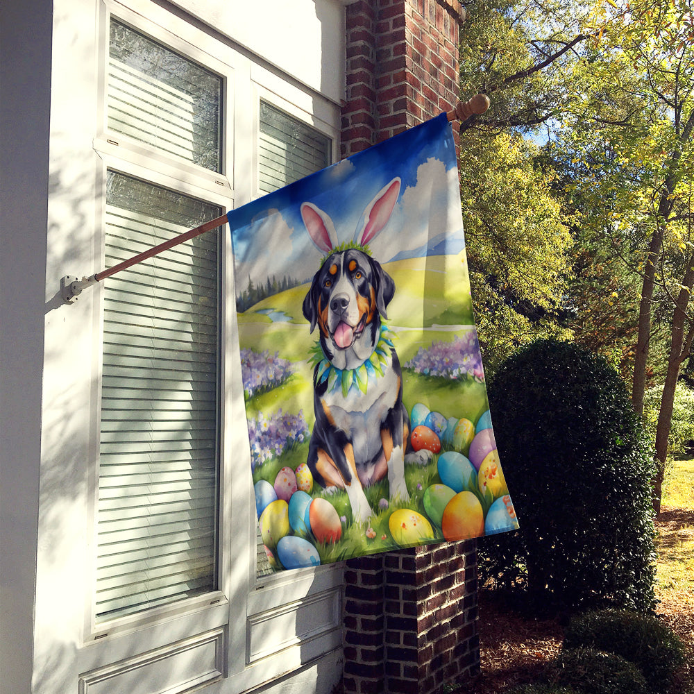 Greater Swiss Mountain Dog Easter Egg Hunt House Flag