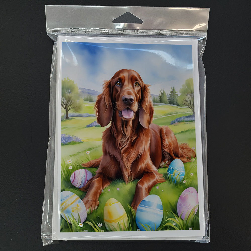 Irish Setter Easter Egg Hunt Greeting Cards Pack of 8