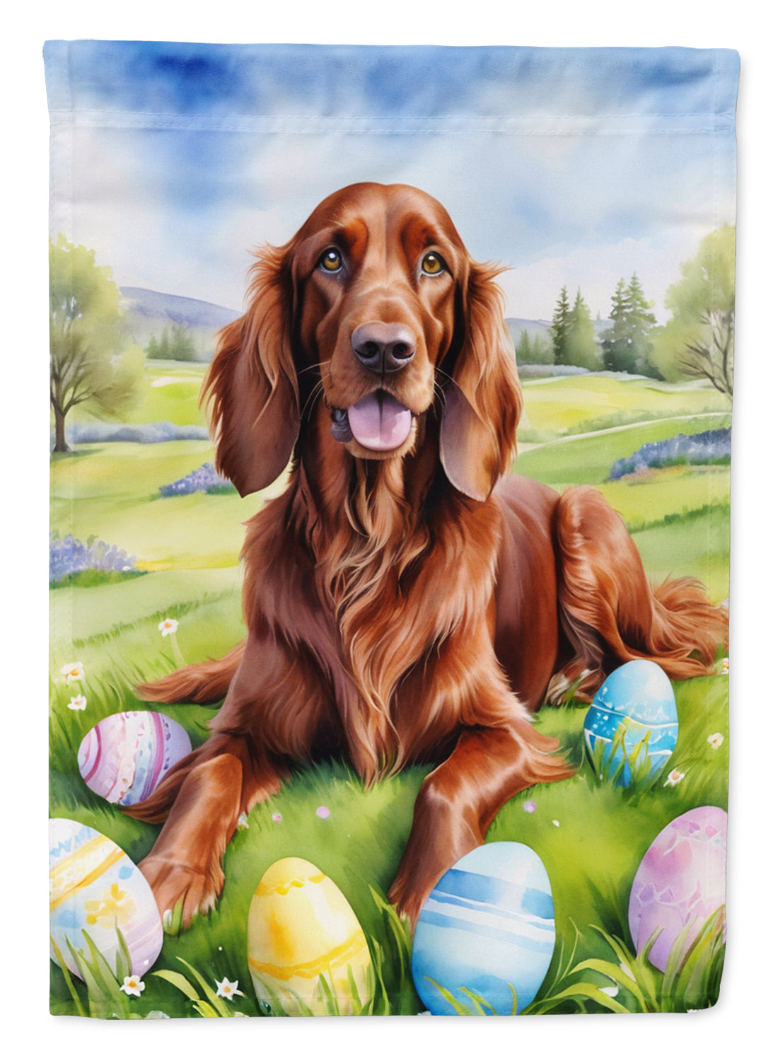 Buy this Irish Setter Easter Egg Hunt Garden Flag