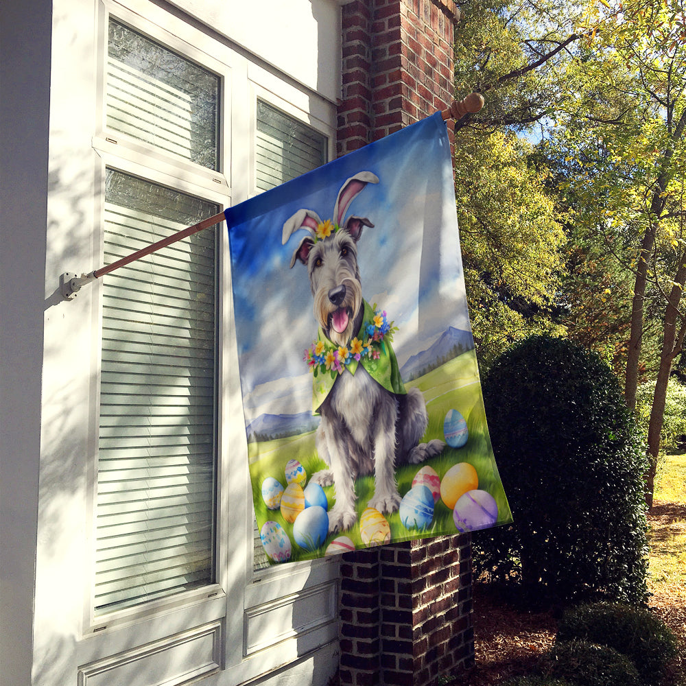 Irish Wolfhound Easter Egg Hunt House Flag