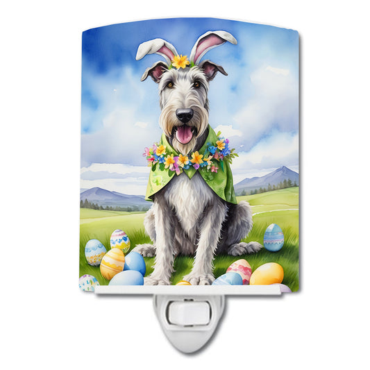 Buy this Irish Wolfhound Easter Egg Hunt Ceramic Night Light