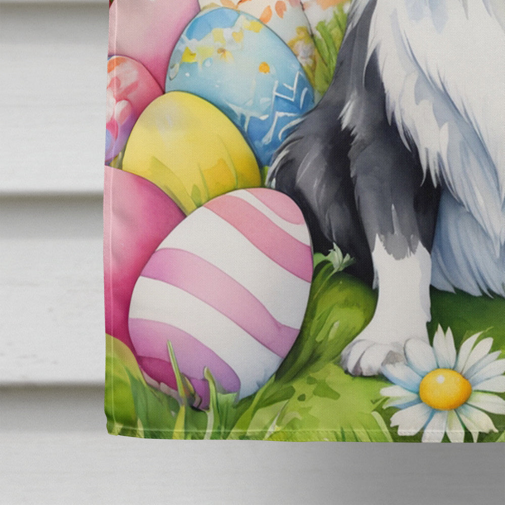 Japanese Chin Easter Egg Hunt House Flag