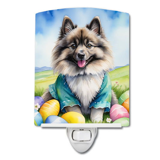 Buy this Keeshond Easter Egg Hunt Ceramic Night Light