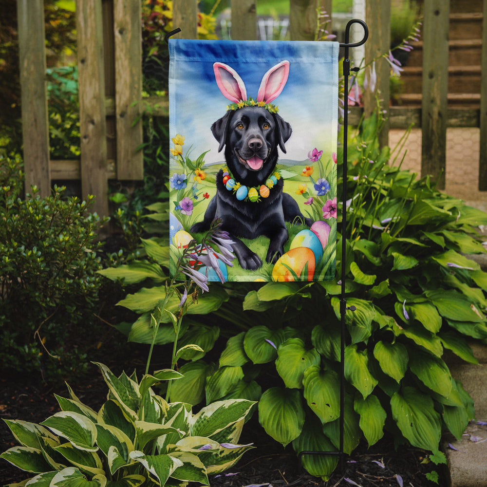 Black Labrador Retriever Easter Egg Hunt Garden Flag