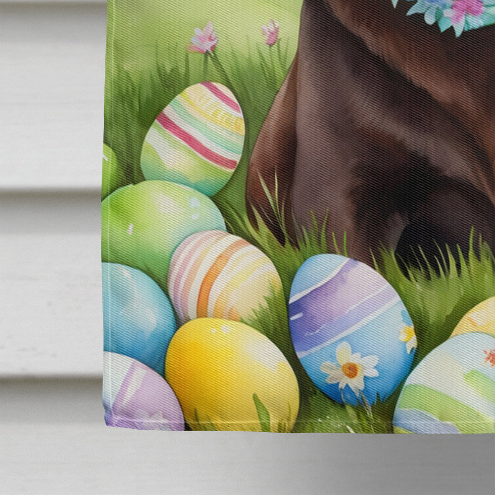 Chocolate Labrador Retriever Easter Egg Hunt House Flag