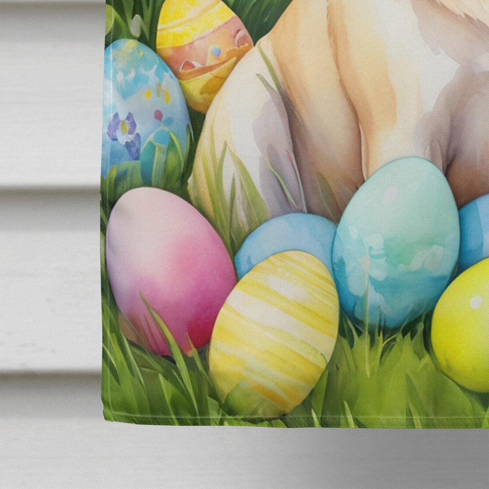 Yellow Labrador Retriever Easter Egg Hunt House Flag