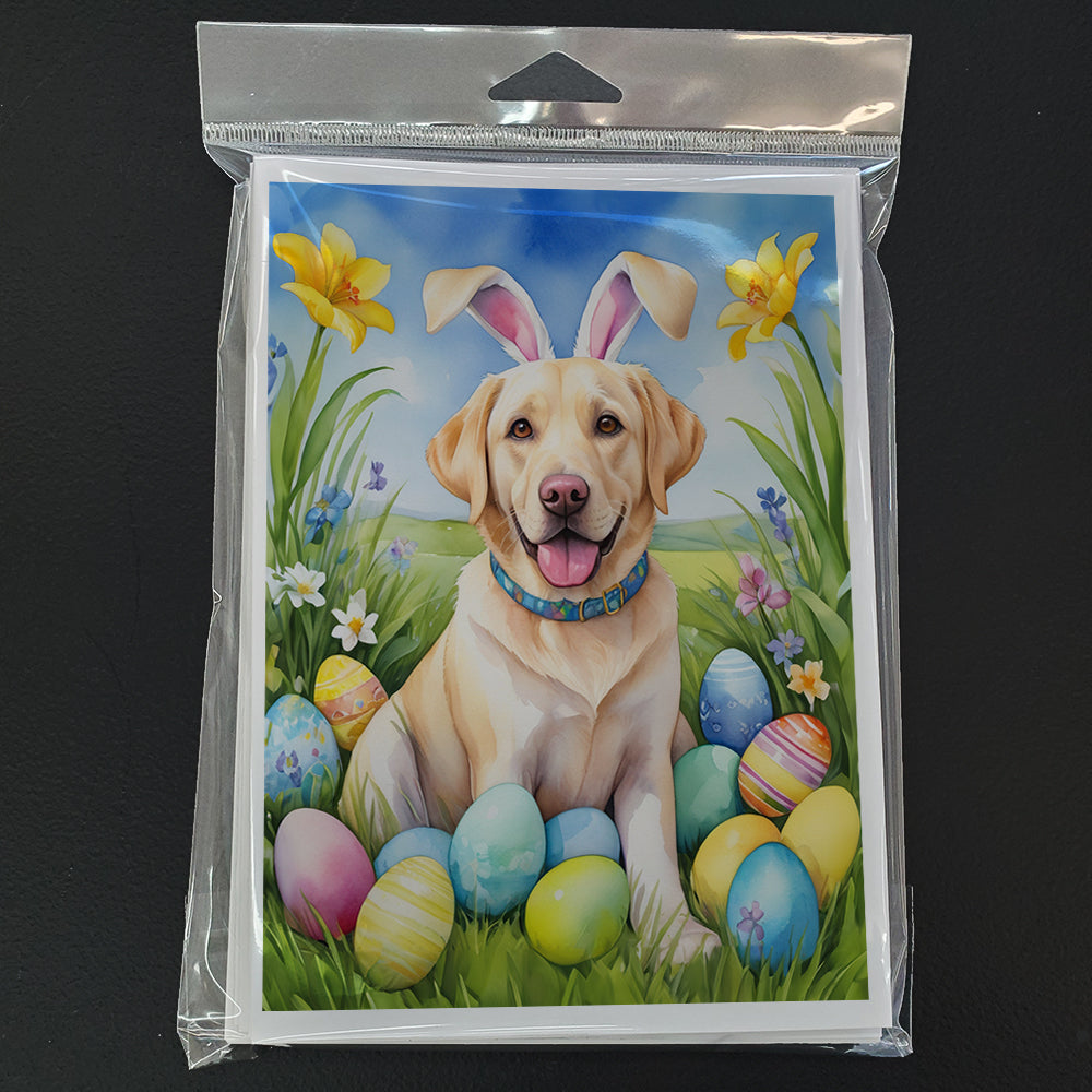 Yellow Labrador Retriever Easter Egg Hunt Greeting Cards Pack of 8