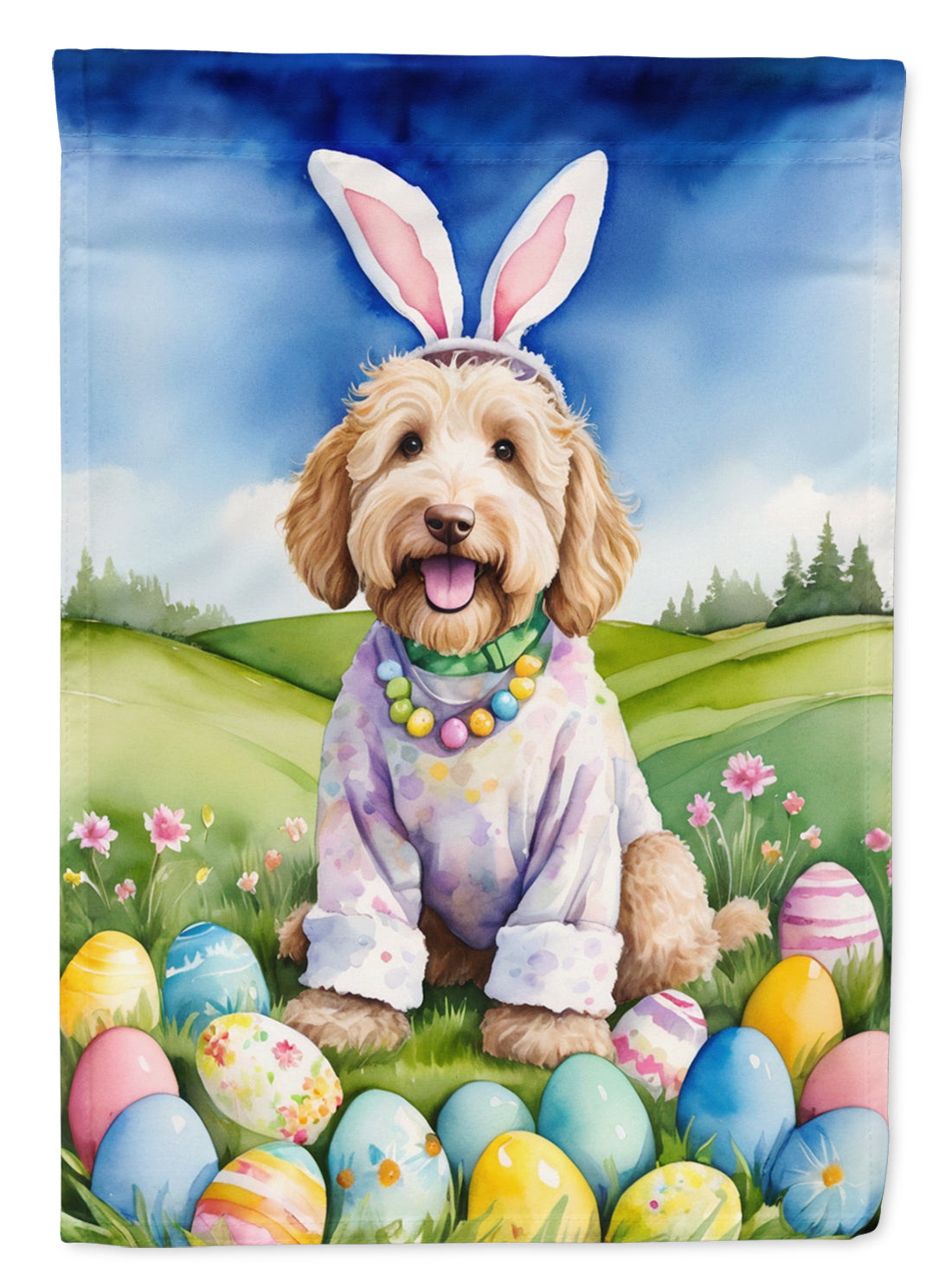 Buy this Labradoodle Easter Egg Hunt House Flag