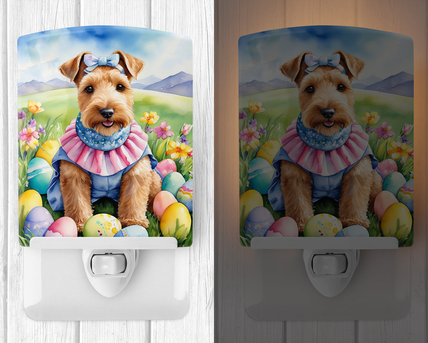 Lakeland Terrier Easter Egg Hunt Ceramic Night Light