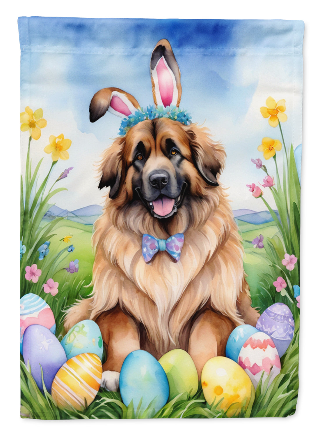 Buy this Leonberger Easter Egg Hunt House Flag