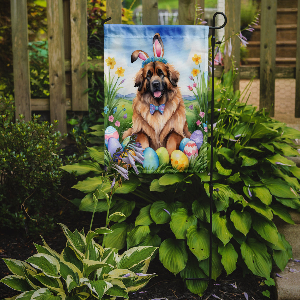 Leonberger Easter Egg Hunt Garden Flag