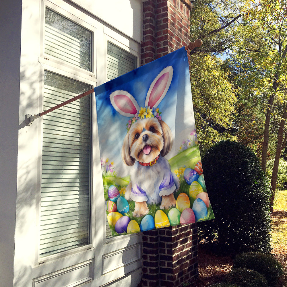 Lhasa Apso Easter Egg Hunt House Flag