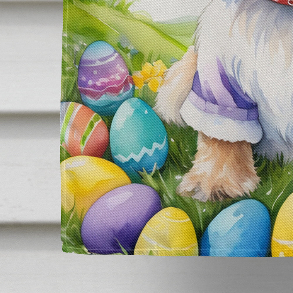 Lhasa Apso Easter Egg Hunt House Flag