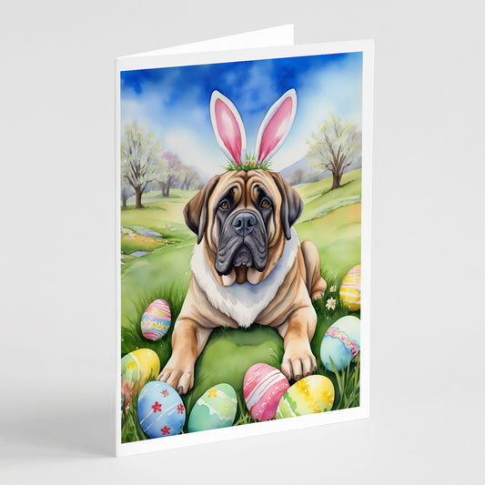 Buy this Mastiff Easter Egg Hunt Greeting Cards Pack of 8