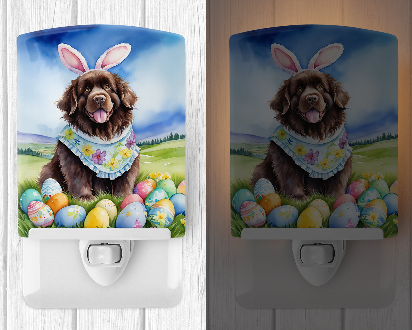 Newfoundland Easter Egg Hunt Ceramic Night Light