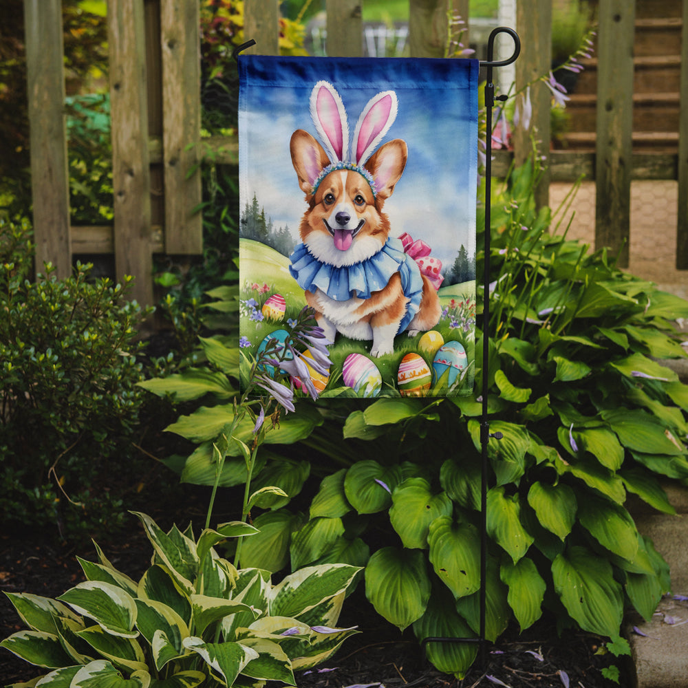 Corgi Easter Egg Hunt Garden Flag