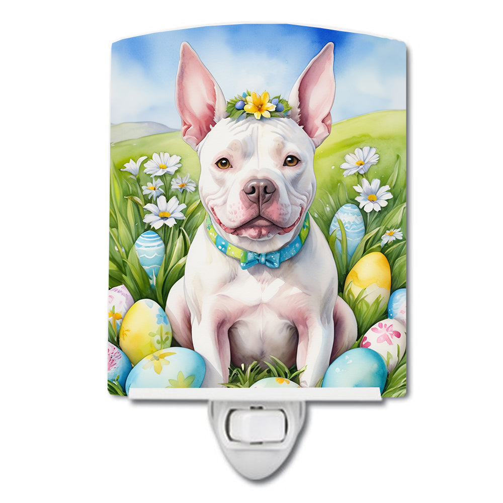 Buy this Pit Bull Terrier Easter Egg Hunt Ceramic Night Light