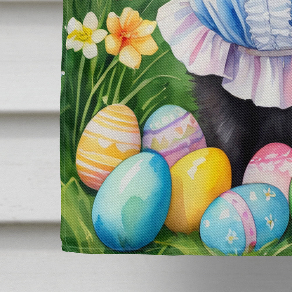 Pomeranian Easter Egg Hunt House Flag