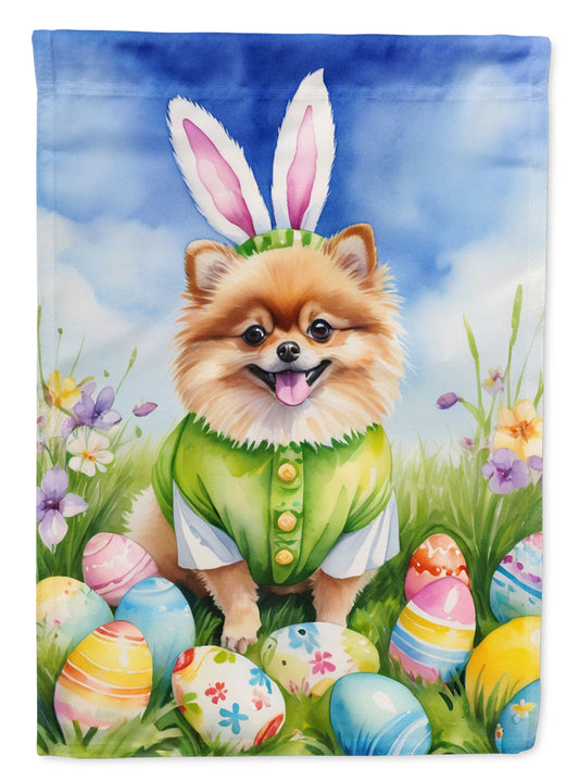 Buy this Pomeranian Easter Egg Hunt House Flag