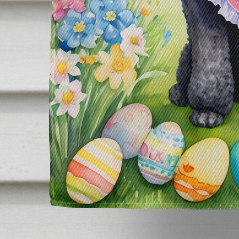 Black Poodle Easter Egg Hunt House Flag