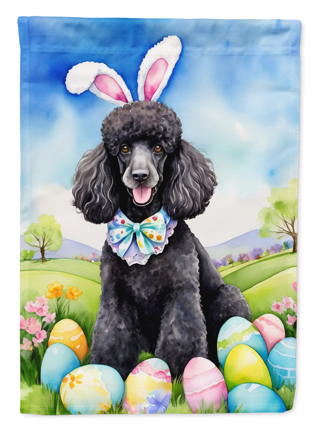 Buy this Black Poodle Easter Egg Hunt House Flag