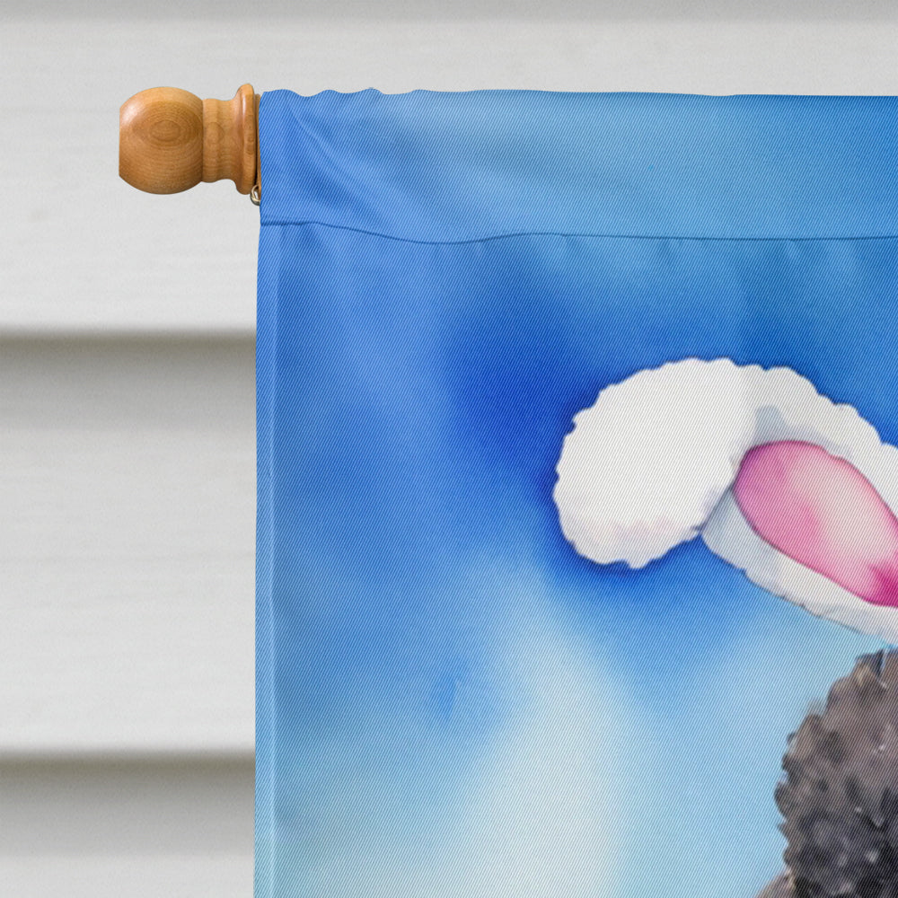 Black Poodle Easter Egg Hunt House Flag