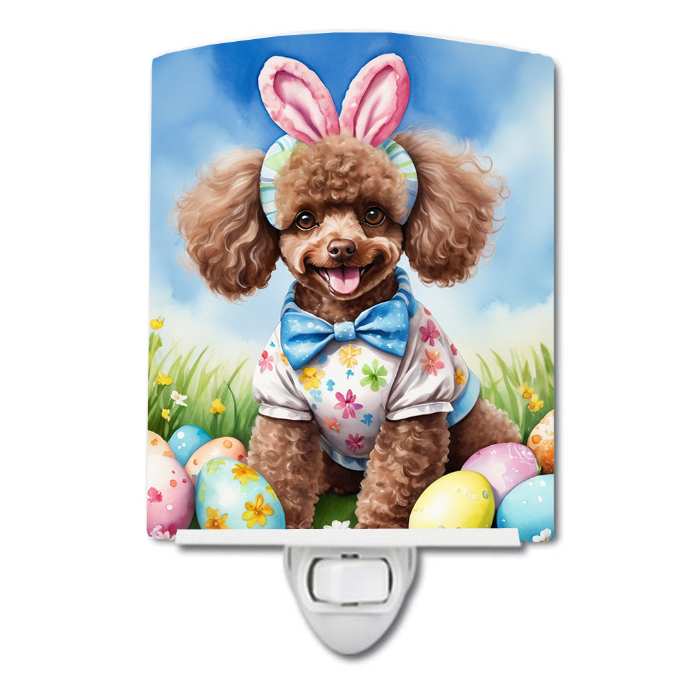 Buy this Chocolate Poodle Easter Egg Hunt Ceramic Night Light