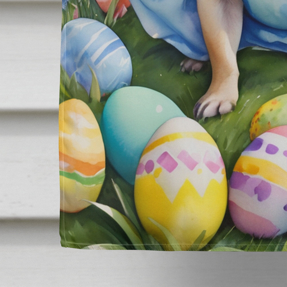 Pug Easter Egg Hunt House Flag