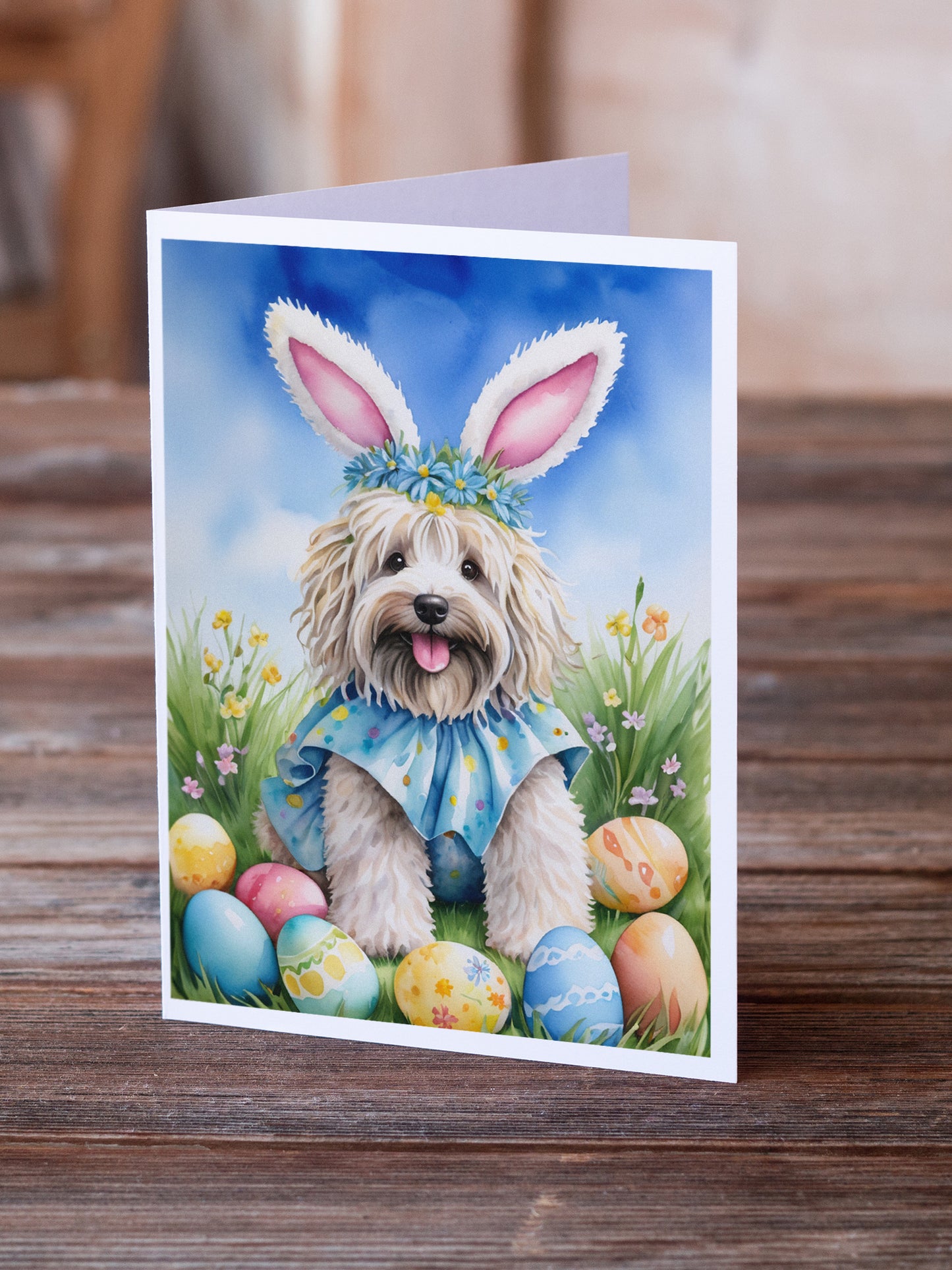 Puli Easter Egg Hunt Greeting Cards Pack of 8