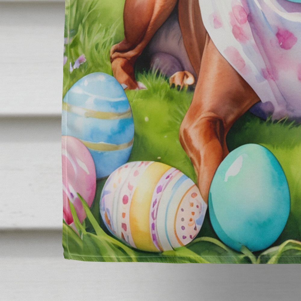 Redbone Coonhound Easter Egg Hunt House Flag