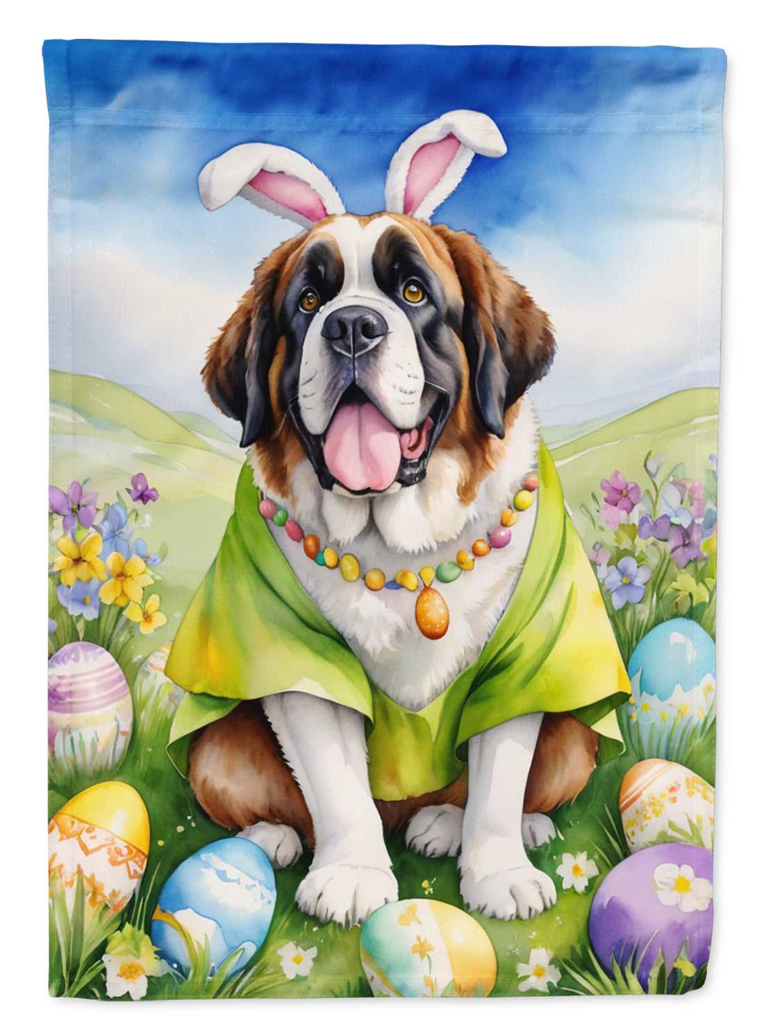 Buy this Saint Bernard Easter Egg Hunt House Flag