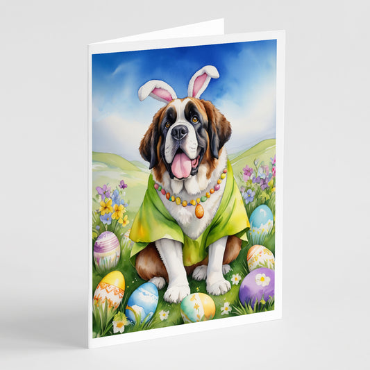 Buy this Saint Bernard Easter Egg Hunt Greeting Cards Pack of 8