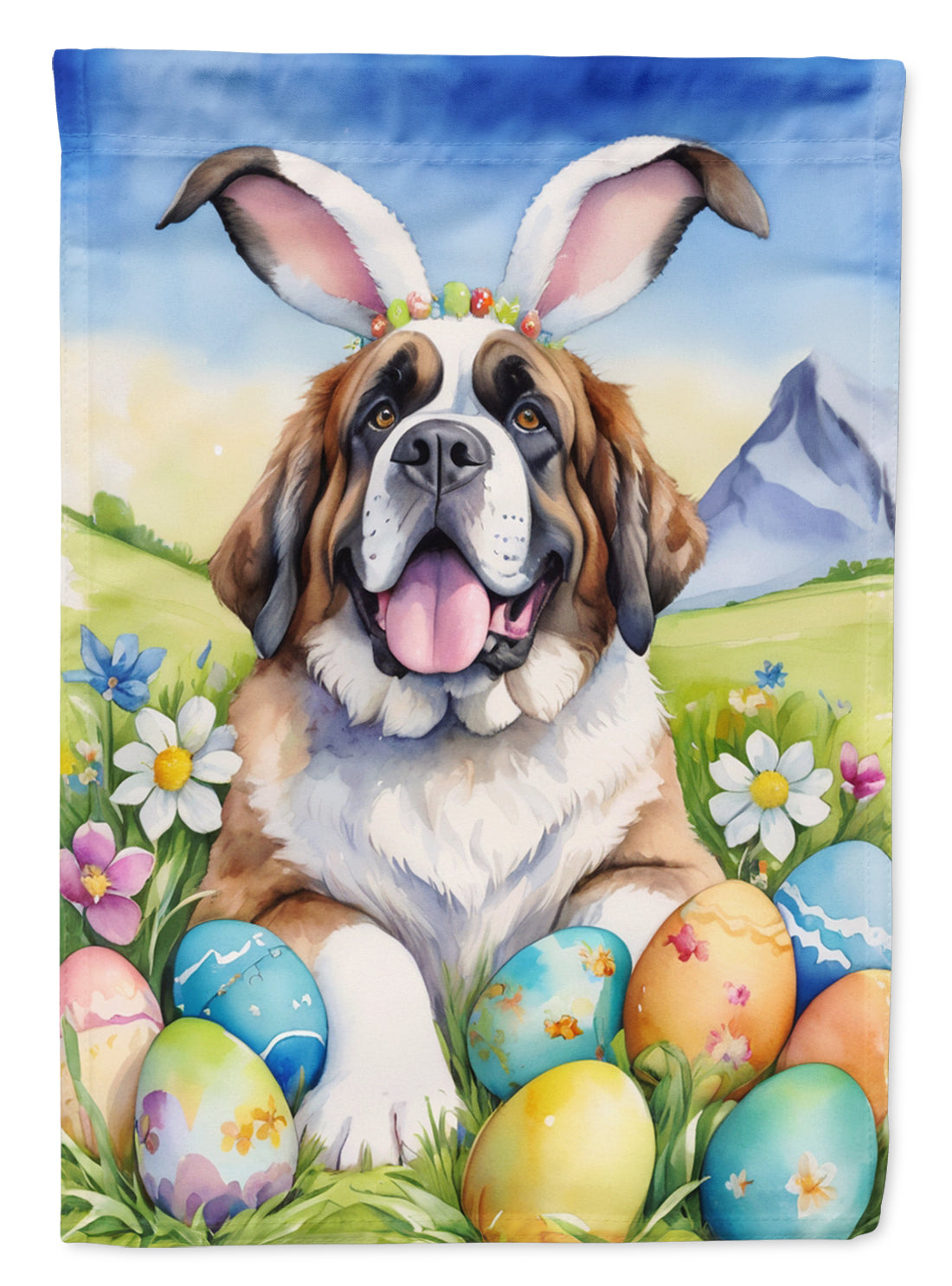 Buy this Saint Bernard Easter Egg Hunt House Flag