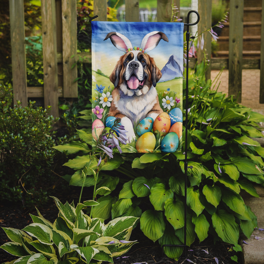 Saint Bernard Easter Egg Hunt Garden Flag