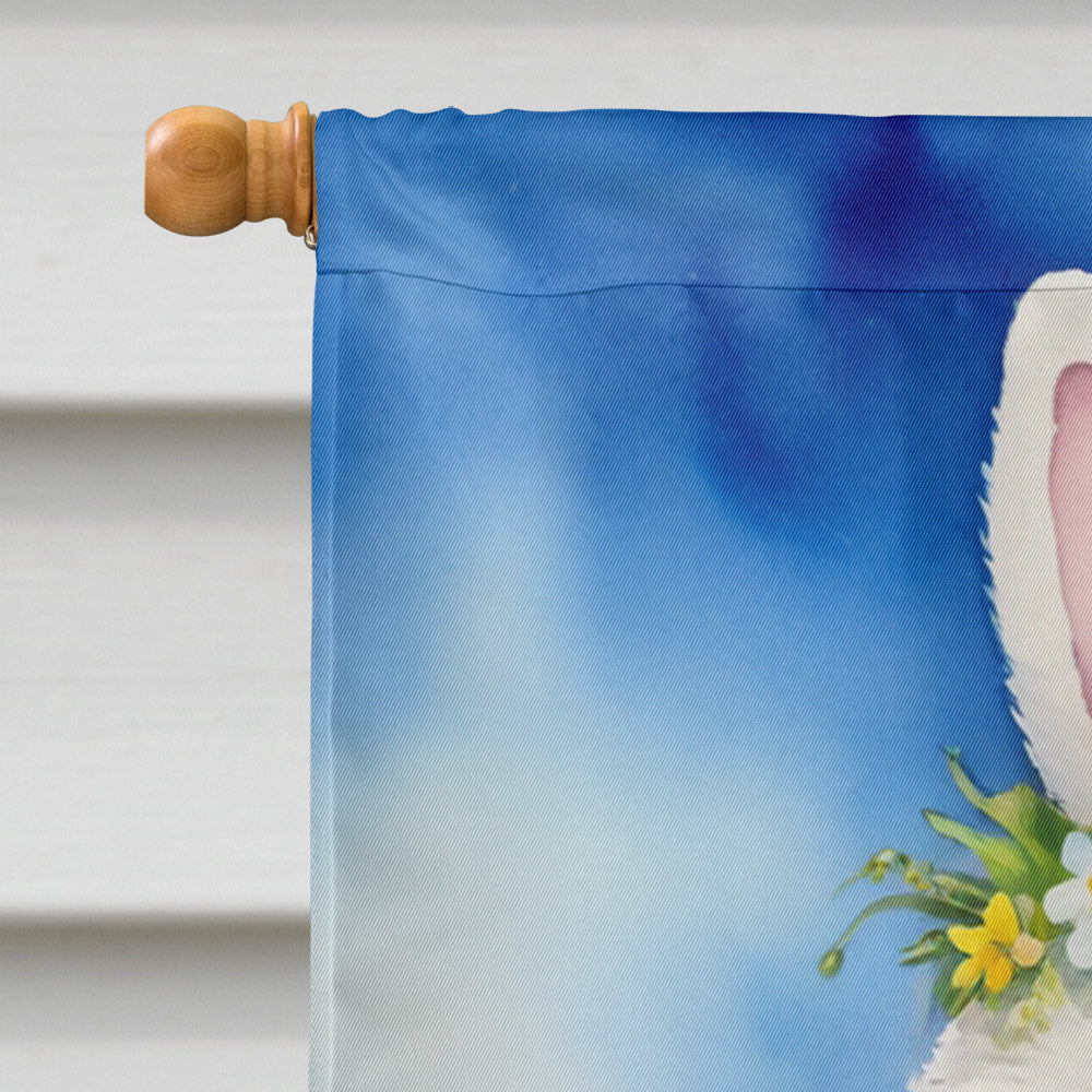 Samoyed Easter Egg Hunt House Flag