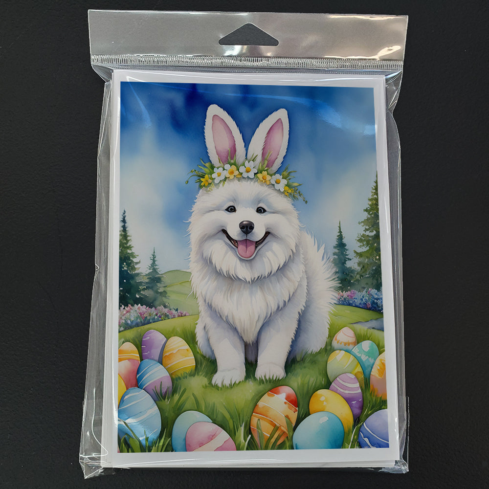 Samoyed Easter Egg Hunt Greeting Cards Pack of 8