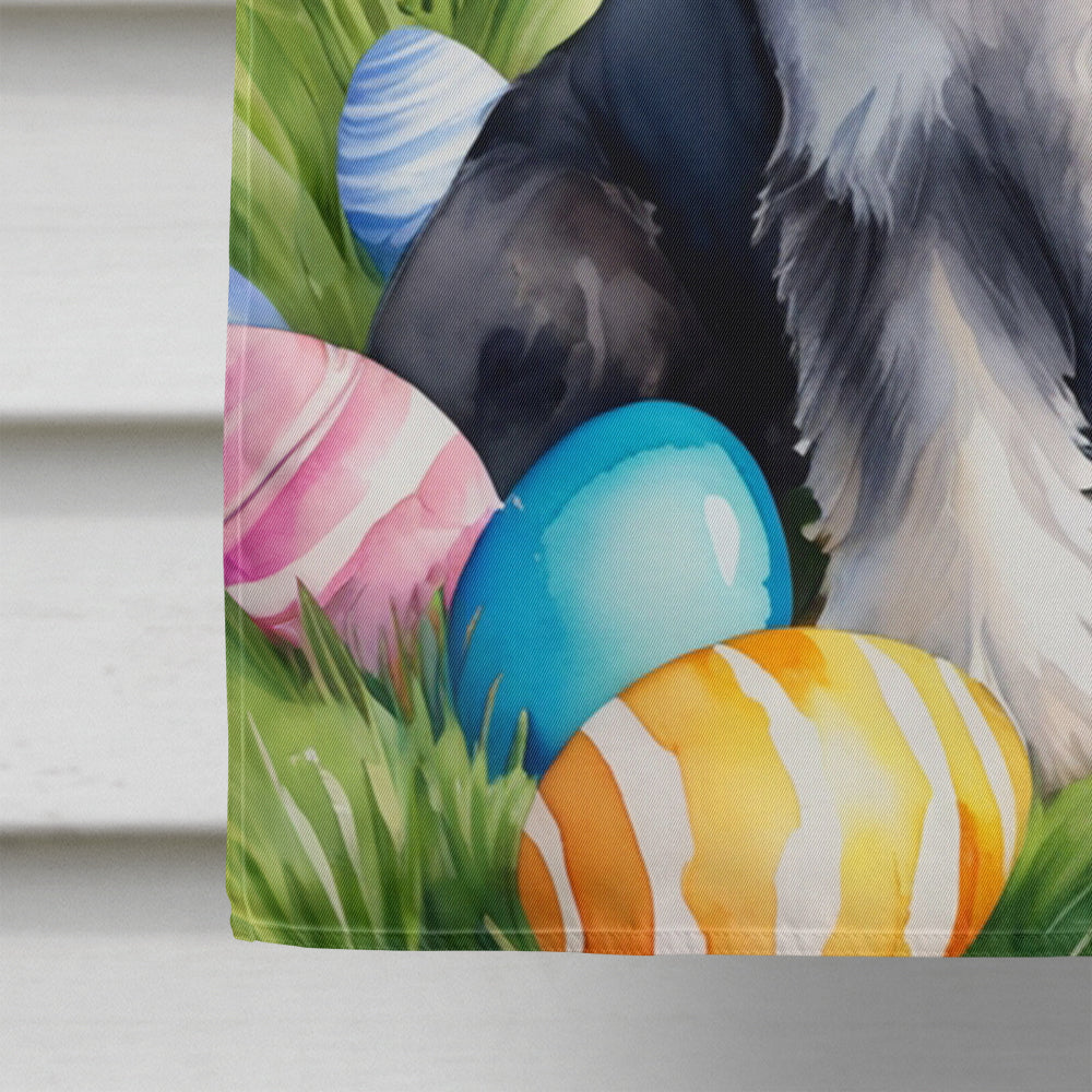 Schnauzer Easter Egg Hunt House Flag