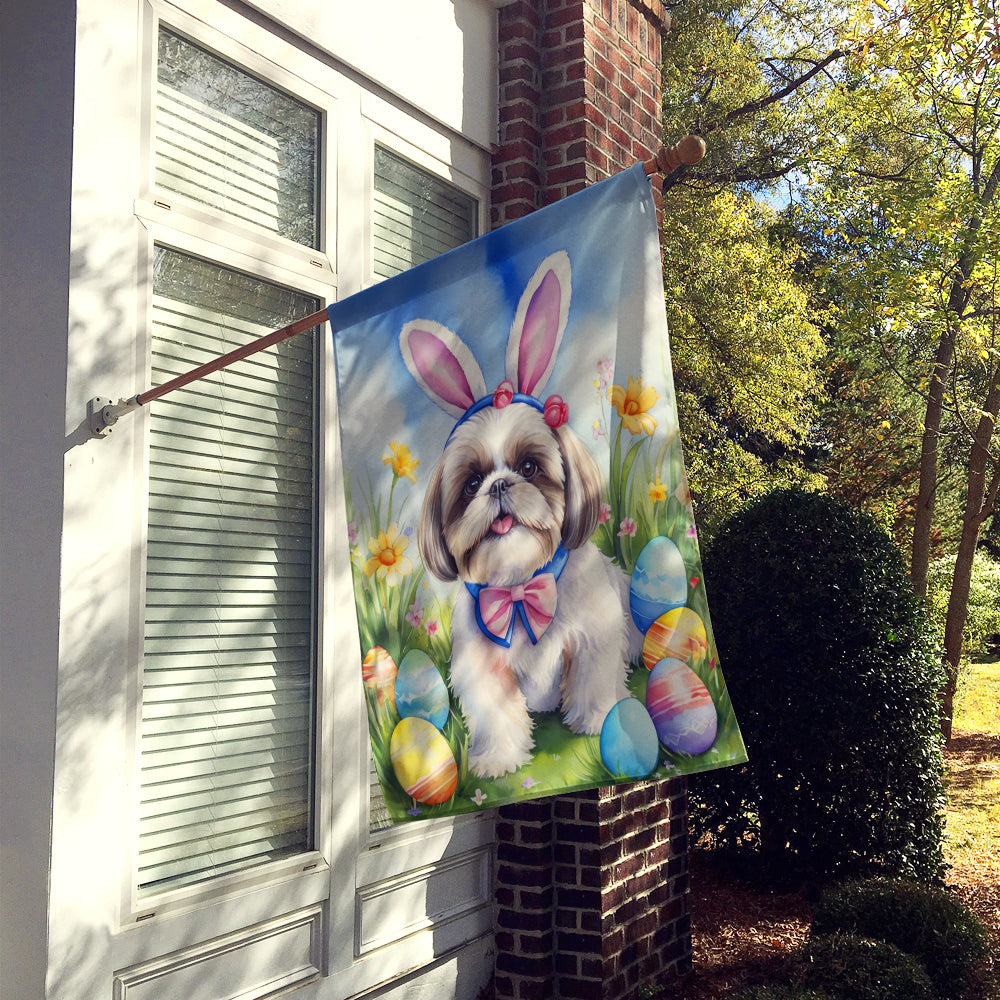 Shih Tzu Easter Egg Hunt House Flag