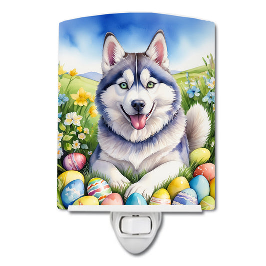 Buy this Siberian Husky Easter Egg Hunt Ceramic Night Light