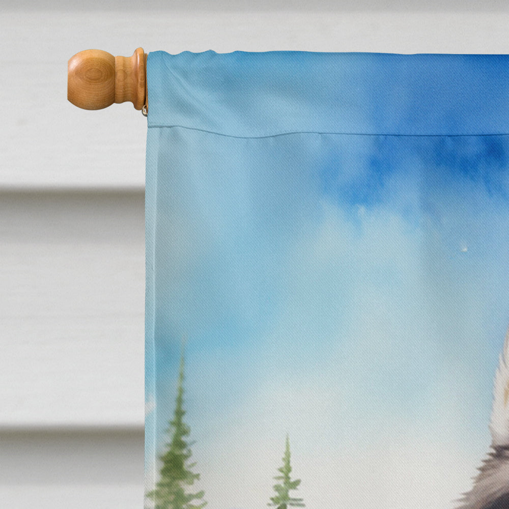 Siberian Husky Easter Egg Hunt House Flag