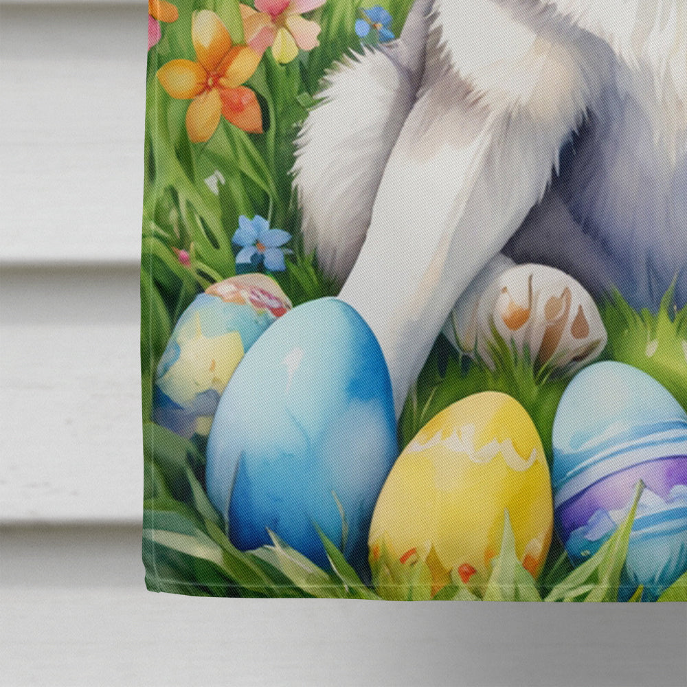 Siberian Husky Easter Egg Hunt House Flag