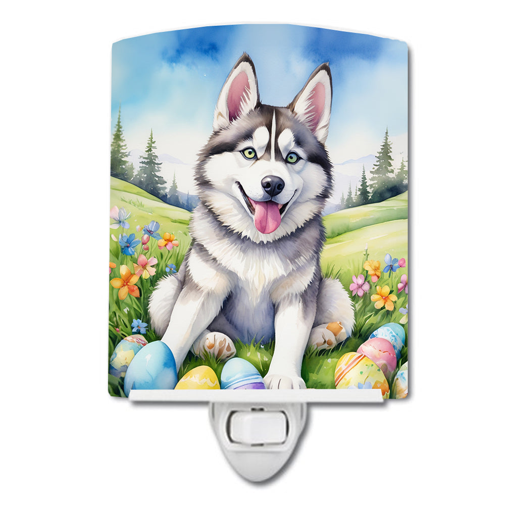 Buy this Siberian Husky Easter Egg Hunt Ceramic Night Light