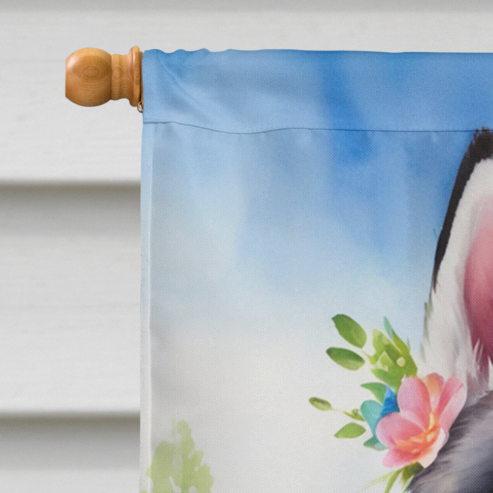 Siberian Husky Easter Egg Hunt House Flag