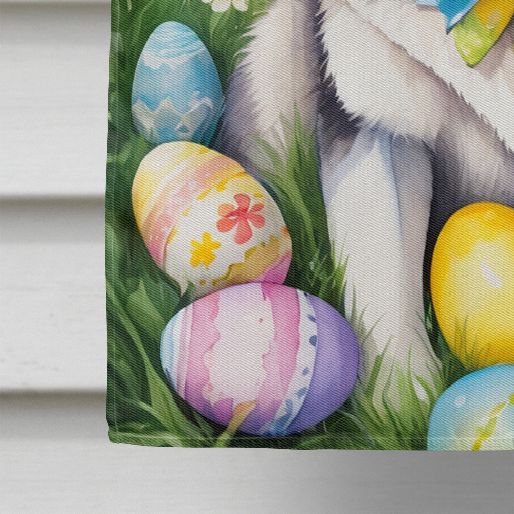 Siberian Husky Easter Egg Hunt House Flag