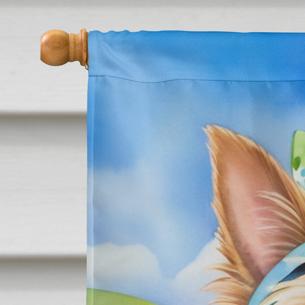 Silky Terrier Easter Egg Hunt House Flag