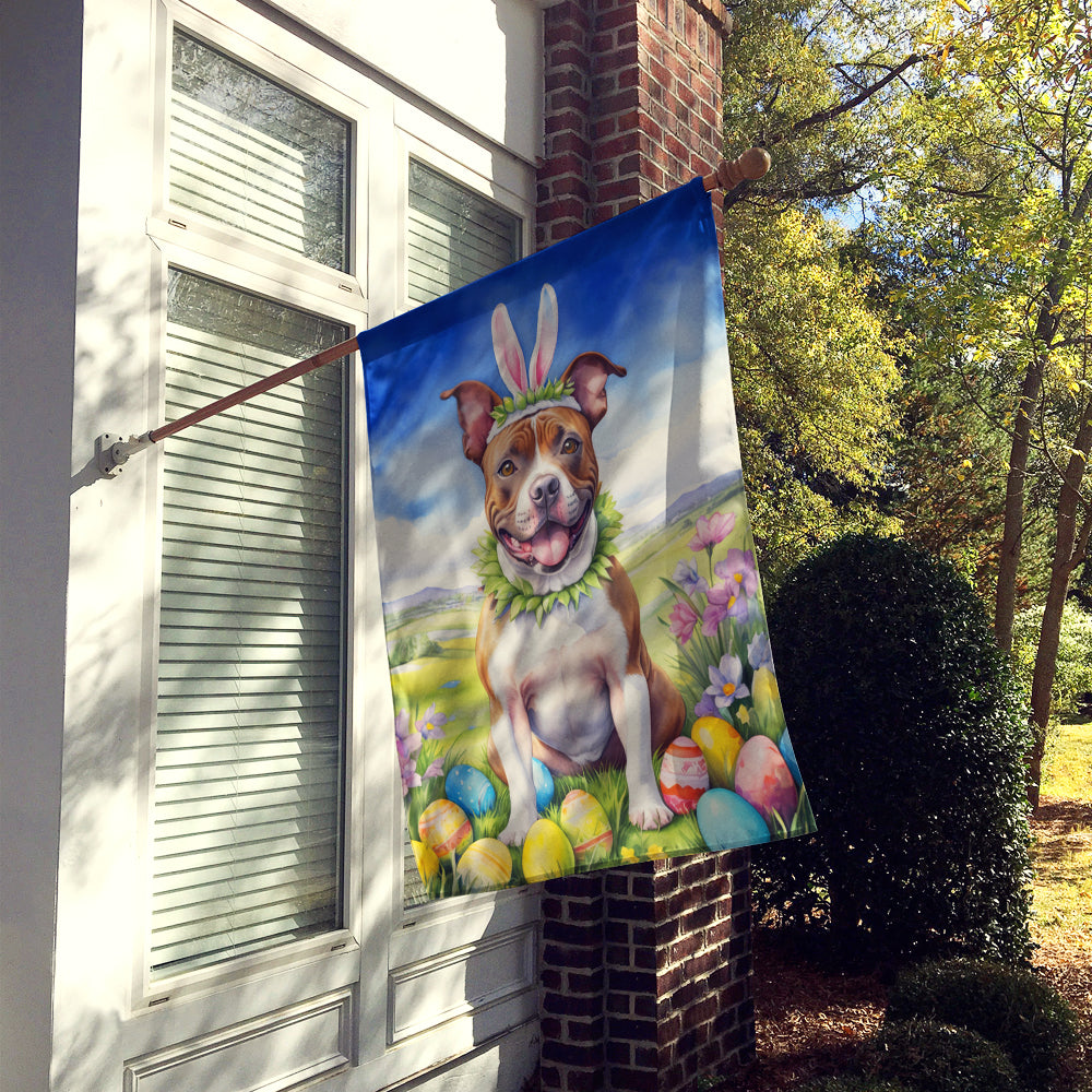 Staffordshire Bull Terrier Easter Egg Hunt House Flag