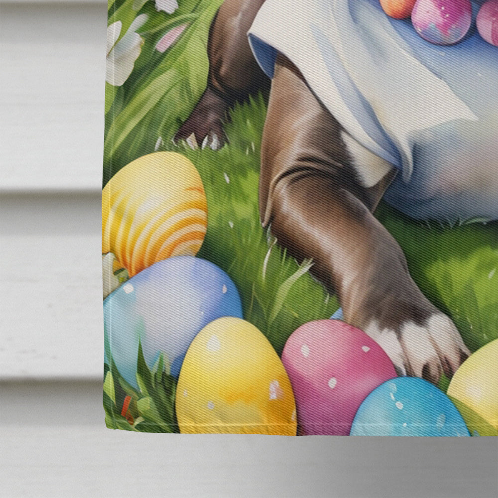 Staffordshire Bull Terrier Easter Egg Hunt House Flag