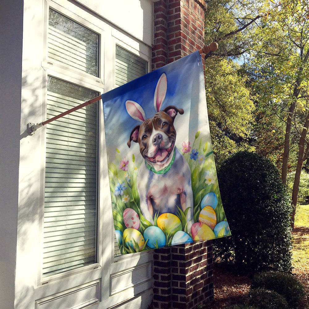 Staffordshire Bull Terrier Easter Egg Hunt House Flag